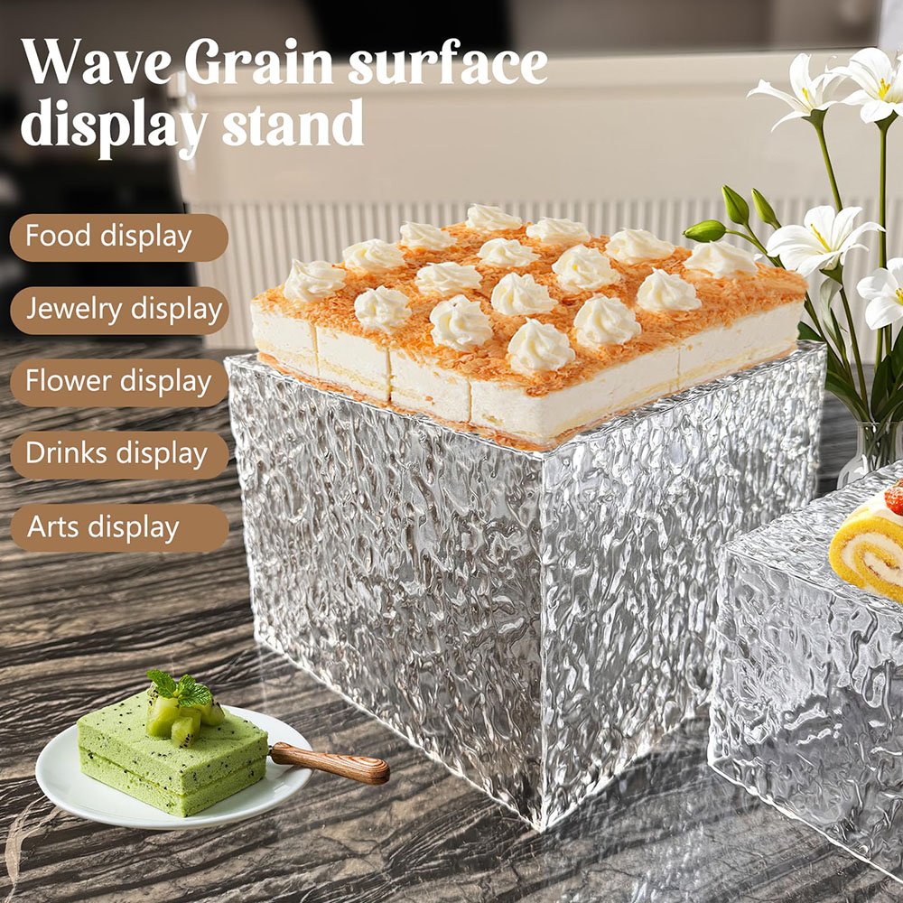 Factory wholesale 3pcs Buffet Risers Food Service Tray Risers Parties Bread Display Stands for wedding centerpieces cake stand