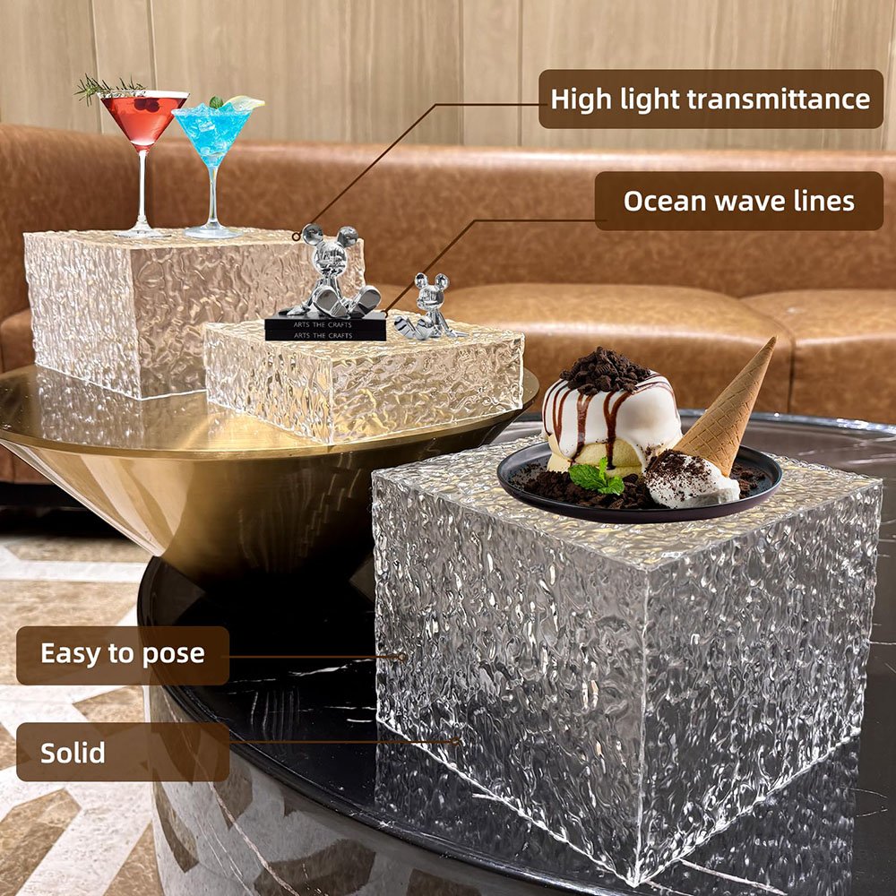 Factory wholesale 3pcs Buffet Risers Food Service Tray Risers Parties Bread Display Stands for wedding centerpieces cake stand