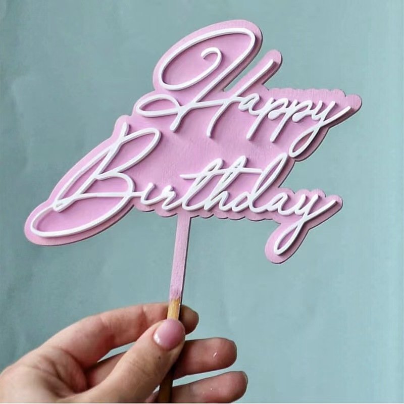 Multicolor Acrylic Cake Topper Happy Birthday Cake Toppers Birthday Cake Decorations Supplies