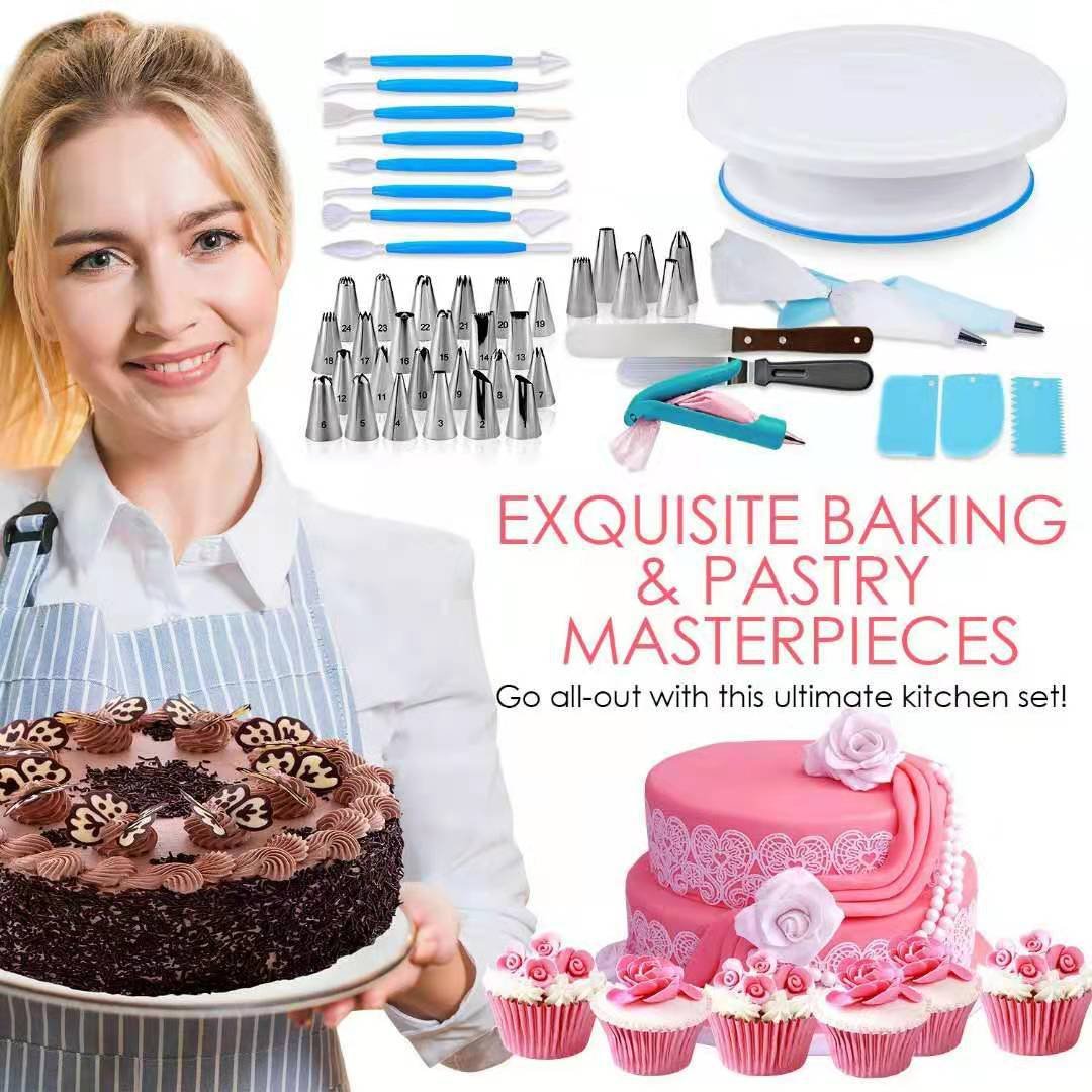 207pcs nozzle turntable cake decorating kits pastry tools For Kitchen DIY Icing Piping reposteria baking tools Nozzle Set