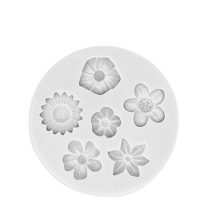 YS Factory Made Daisy Wild Chrysanthemum Shape Mold Chocolate Silicone Kitchen Baking Fondant Cake DIY Decorating Candle Tools