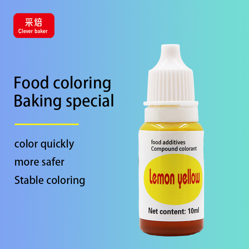 Edible Lemon Yellow Coloring Liquid Hot Sale Food Dye for Cake Coloring Halal Food Colour Certified Colorant in Bottle Packaging