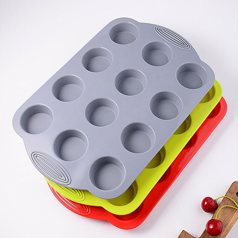 Cupcake Pan Muffin Tray Baking Mold Non-stick Bakeware Muffin Tin Baking Tin 12-cup Baking Tray Quick-release Muffin Pan