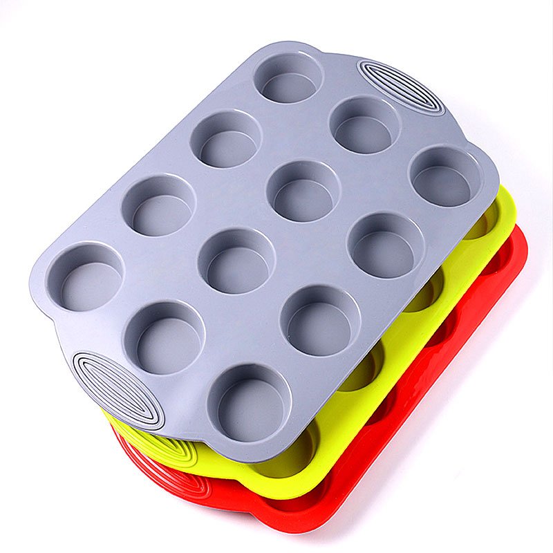 Cupcake Pan Muffin Tray Baking Mold Non-stick Bakeware Muffin Tin Baking Tin 12-cup Baking Tray Quick-release Muffin Pan