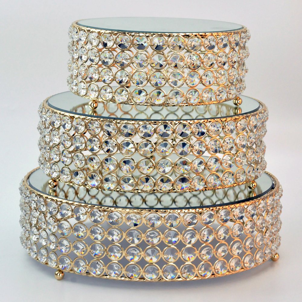 Table decoration beaded wedding centerpieces gold cake stands acrylic crystal