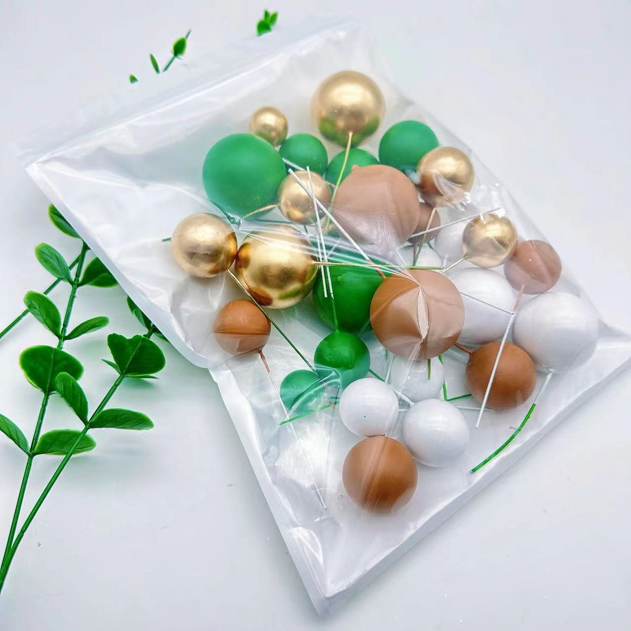 Colorful Theme Set Cake Ball Decoration Mix DIY Cake Insert Decoration for Birthday Party Wedding