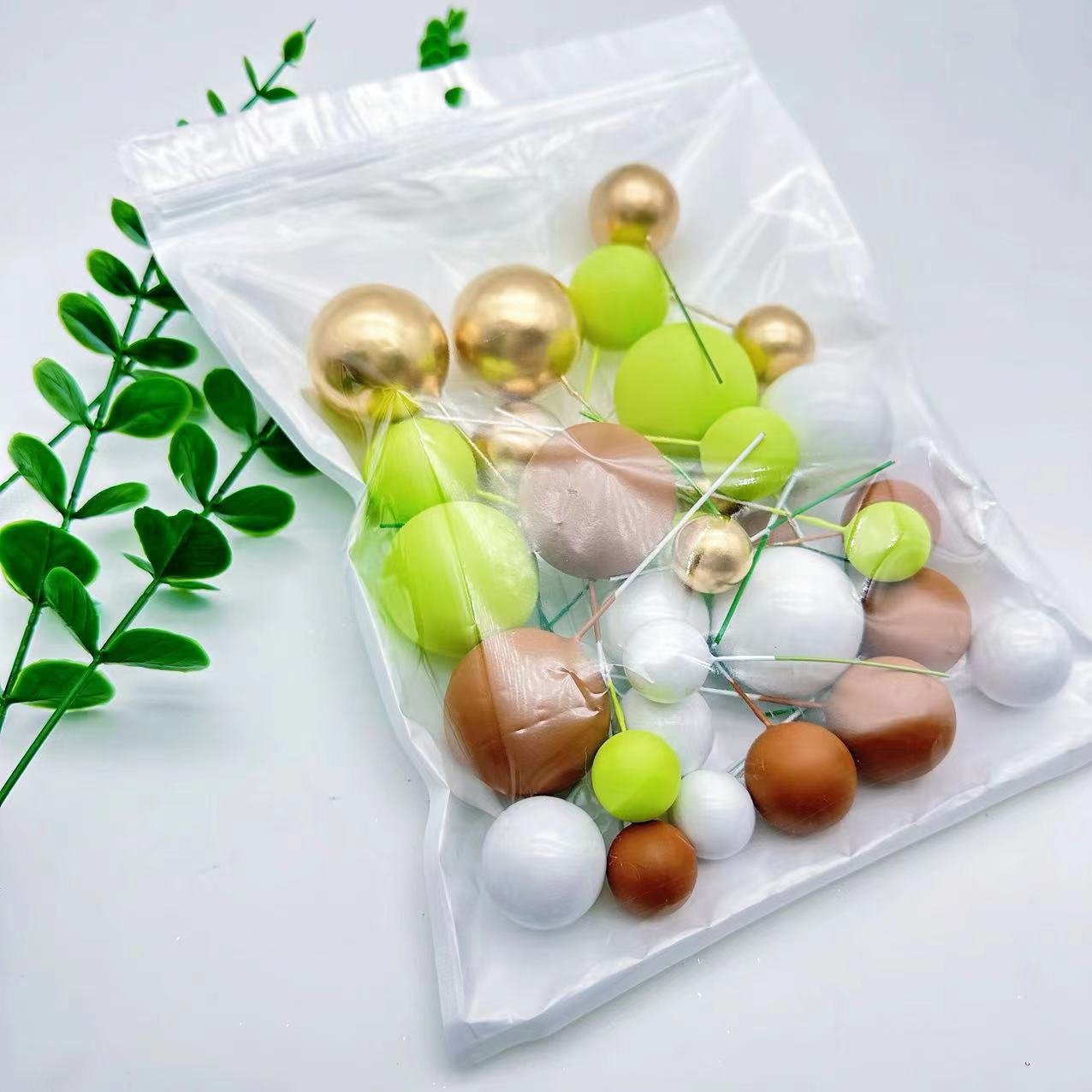 Colorful Theme Set Cake Ball Decoration Mix DIY Cake Insert Decoration for Birthday Party Wedding