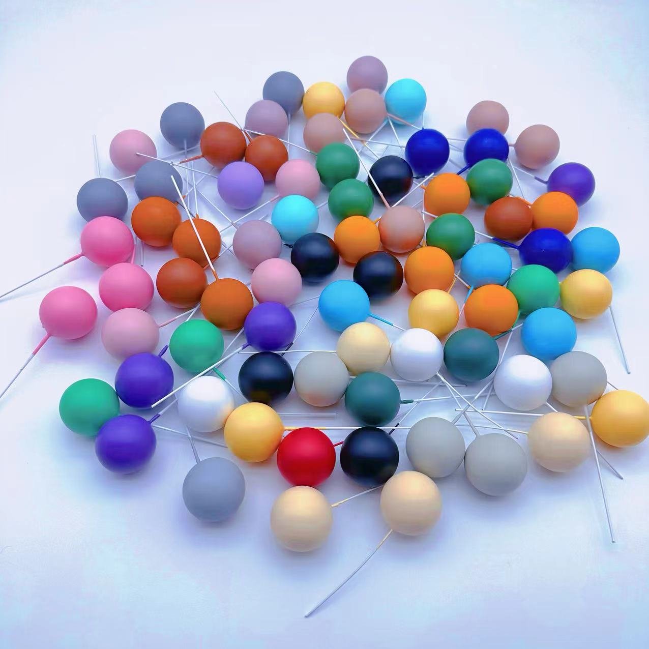 Colorful Theme Set Cake Ball Decoration Mix DIY Cake Insert Decoration for Birthday Party Wedding