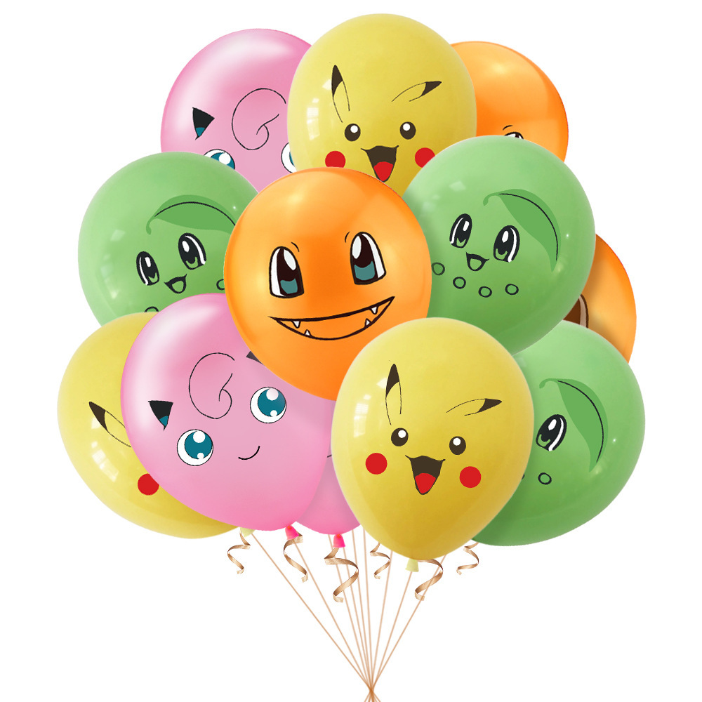 Cartoon character theme birthday party decoration letter flag cake insert cake topper balloon background cloth set supplies