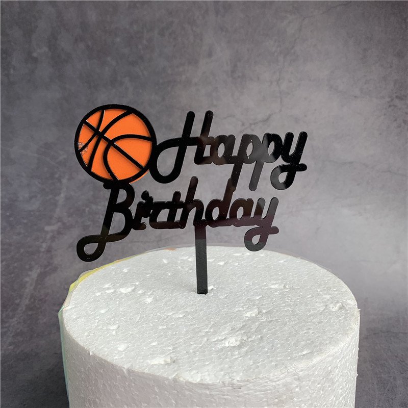 Soccer Acrylic Football Cake Topper Boy Birthday CupCake Topper Father's Day Cake Topper Birthday Party Supplies Men's Birthday