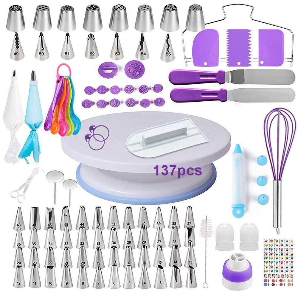 Baking Accessories Russian Baking Pastry Tools for Beginners 137pcs Cake Decorating Supplies Kit set