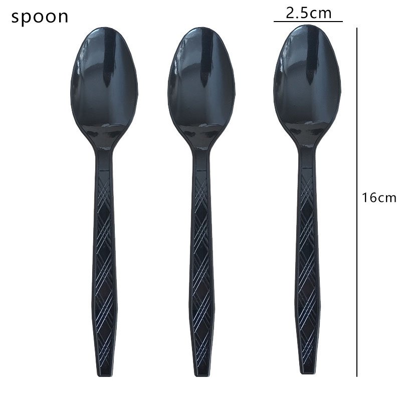 Customized Stripe Knife Fork Spoon Stripe Birthday Festival Decoration Party Cutlery Tableware Supplies