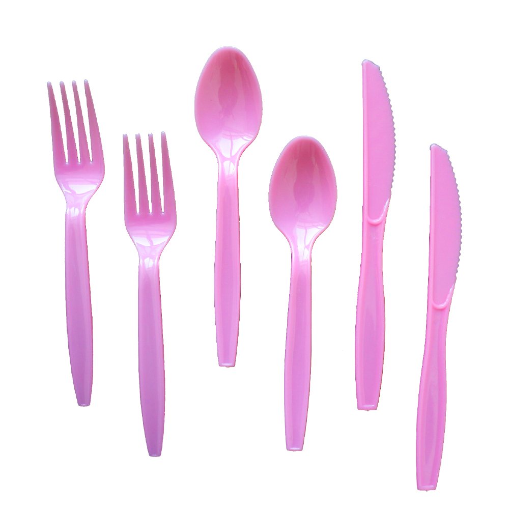Customized Stripe Knife Fork Spoon Stripe Birthday Festival Decoration Party Cutlery Tableware Supplies