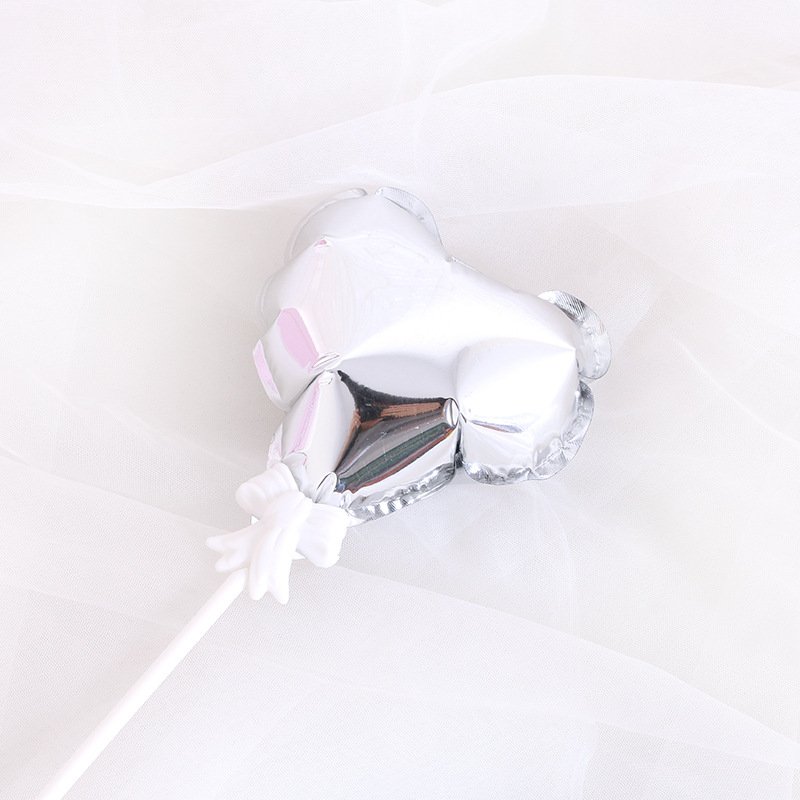New Party Decoration Cake Topper Heart Star Aluminum Mini Self Inflating Foil Balloons