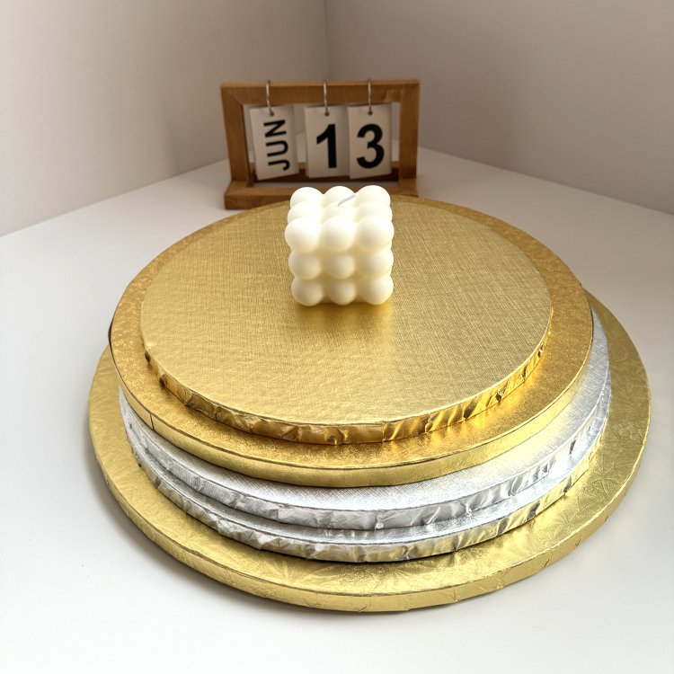 Round Cake Drums 12 Inch Cake Decorating Supplies White Corrugated Cardboard for Multi-Layer Cakes