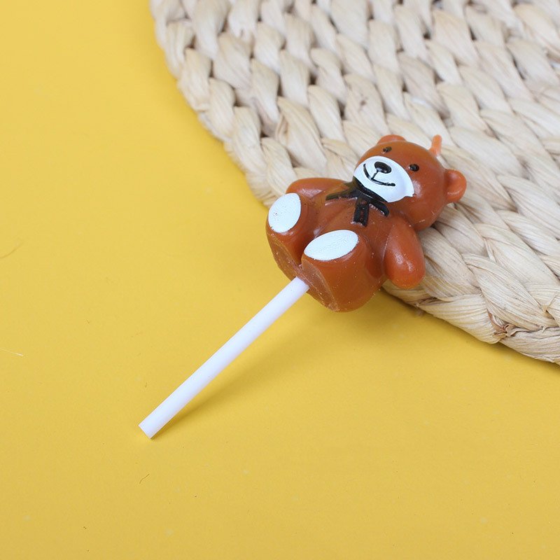 Wholesale 3D Cake Decorating Supplies Bear Candle Hot Selling Smokeless Party Little Bear Cartoon Birthday Cake Candles