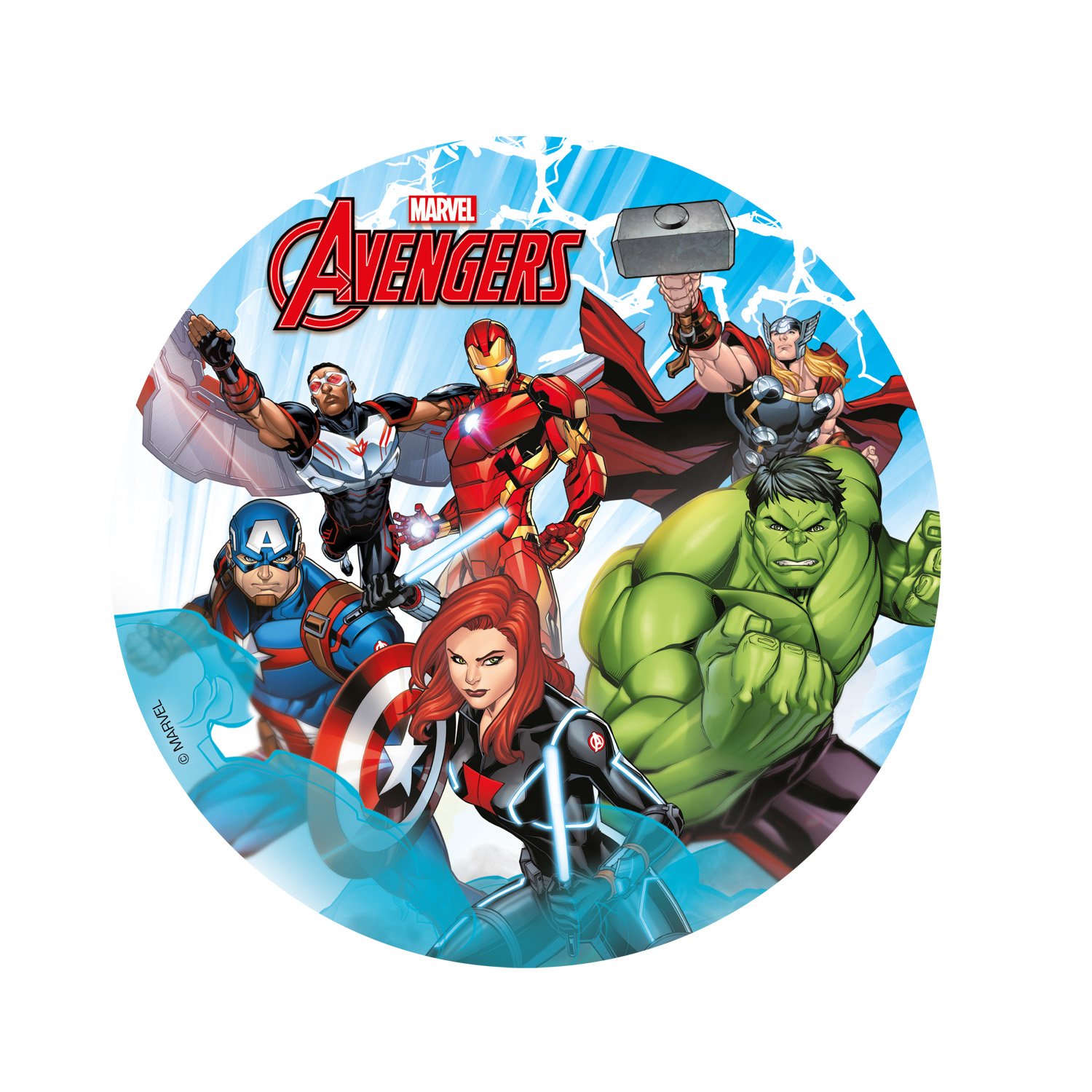 Dekora Brand Box Of 10 Edible Discs For Decorating Cakes With For Avengers Design Dia 15.5cm