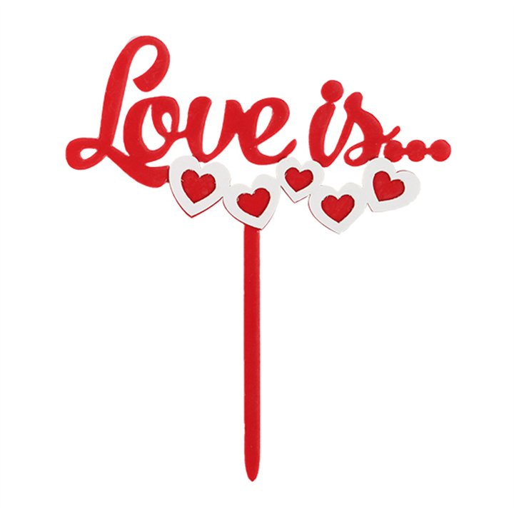 Multiple styles St. Saint Valentine's Day Holiday Festival Party Home Tableware Decorations Supplies Cake Topper Toothpick Sets
