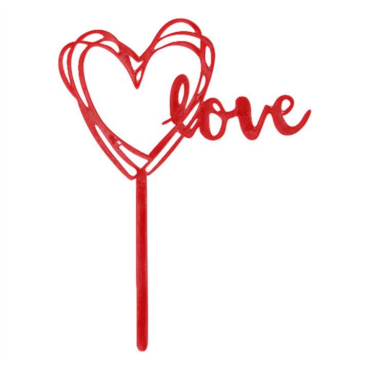 Multiple styles St. Saint Valentine's Day Holiday Festival Party Home Tableware Decorations Supplies Cake Topper Toothpick Sets