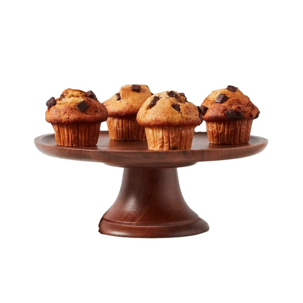 Farmhouse Style Wooden Cake Stand Perfect Serving Display Cookies Cakes And Other Sweets To Your Everyday Meals & Seasonal Decor