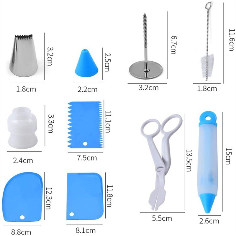 cake decorating supplies 66PCS Hot sale cake nozzles Cake Tools For nozzle set Baking Pastry Tools Set with plastic turntable