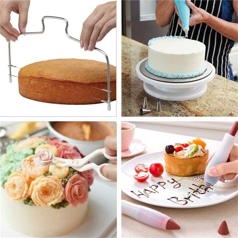 cake decorating supplies 66PCS Hot sale cake nozzles Cake Tools For nozzle set Baking Pastry Tools Set with plastic turntable