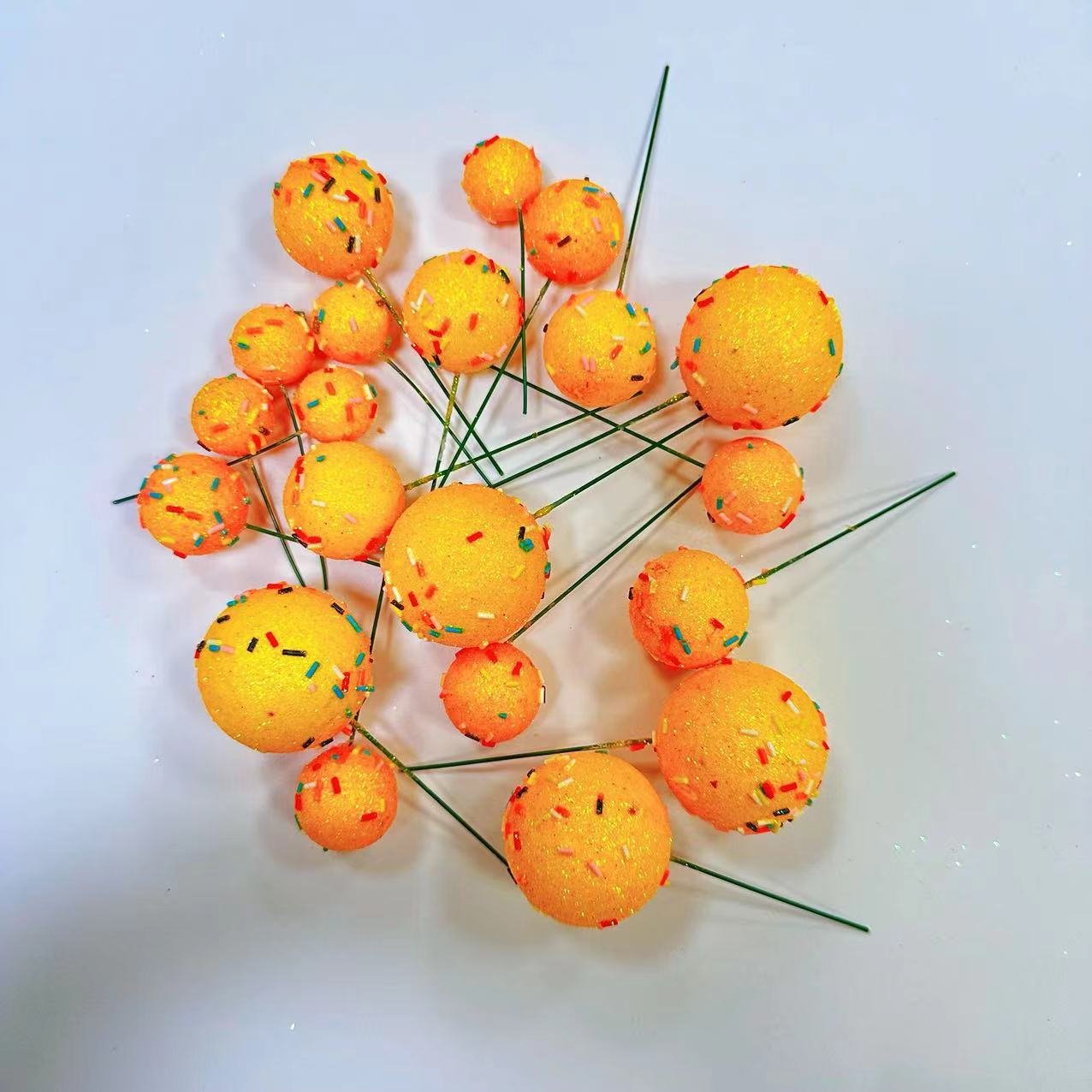 sugar type round shape faux ball cake decoration party supplies 20pcs mixed in one bag different size