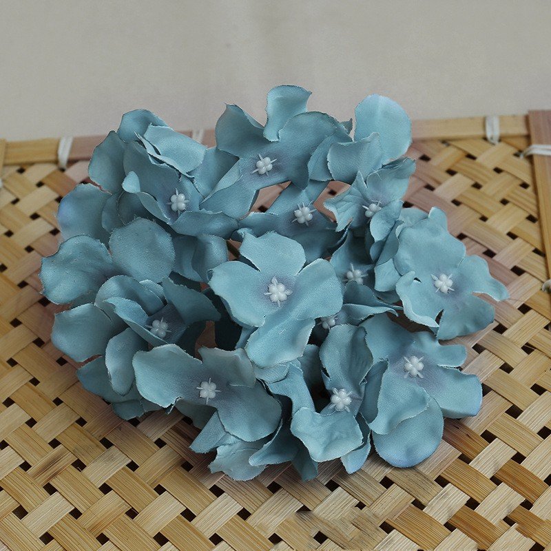 Fancy hot Simulated hydrangea flower head artificial flower Valentine's Day party Wedding home decoration cake decorating flower