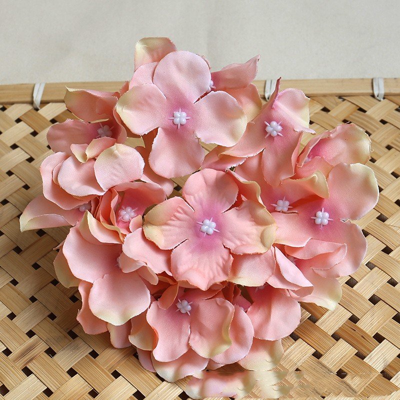Fancy hot Simulated hydrangea flower head artificial flower Valentine's Day party Wedding home decoration cake decorating flower