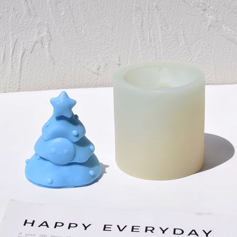 3D Christmas Tree Pine Cone Silicone Candle Soap Epoxy Resin Wax Mold Silicone Shapes Christmas Tree Mold For Candle Resin Soap