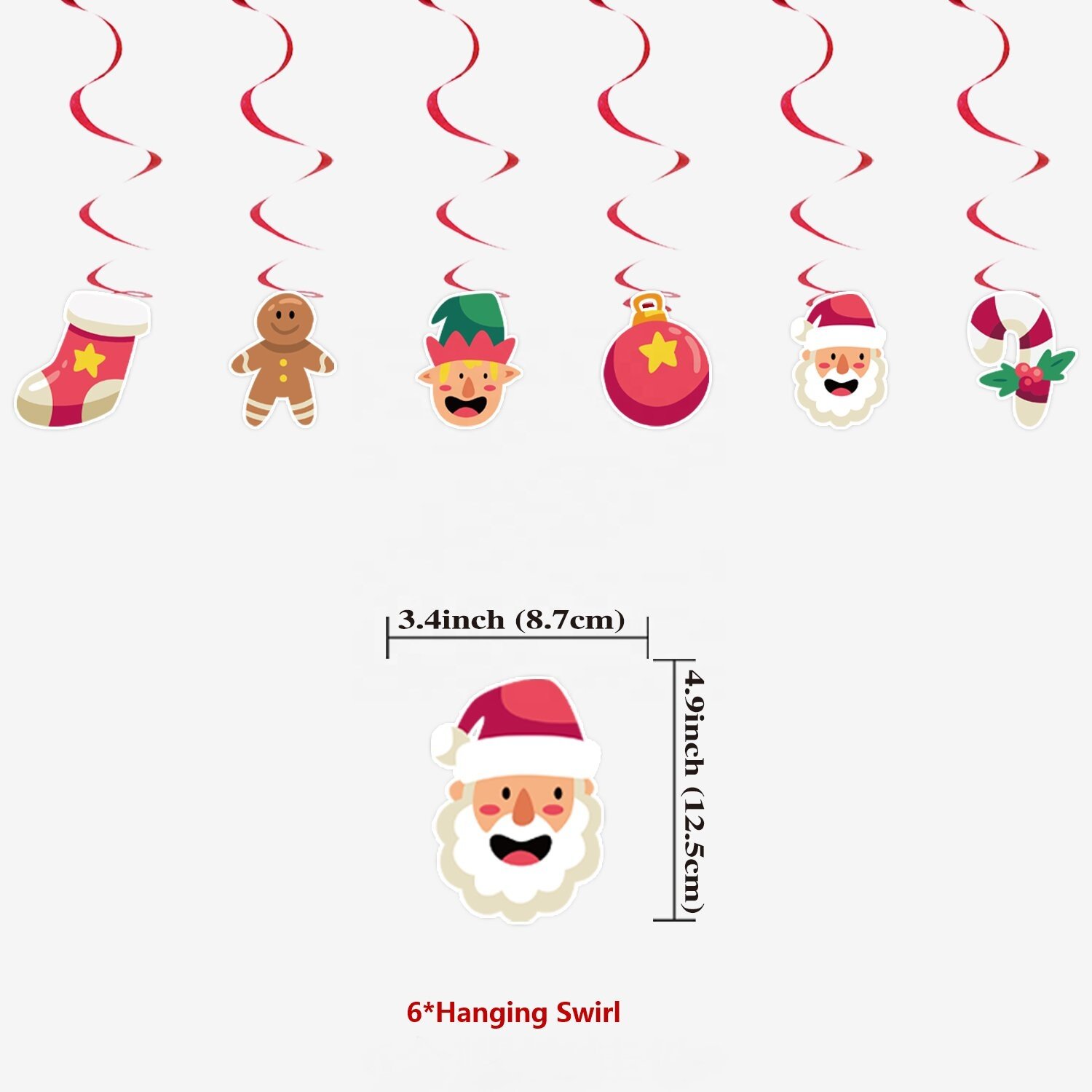 2024 Merry Christmas Cartoon Theme Party Happy Birthday Balloon Cake Resp Banner Flag For New Year Party Decoration
