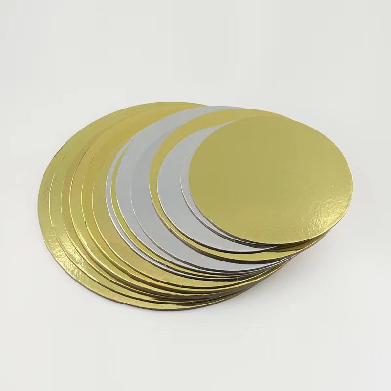 hot selling 2mm Thickness Golden Round Cake Board 6 inch 8 inch 10 inch Cake Base for Baking Cake