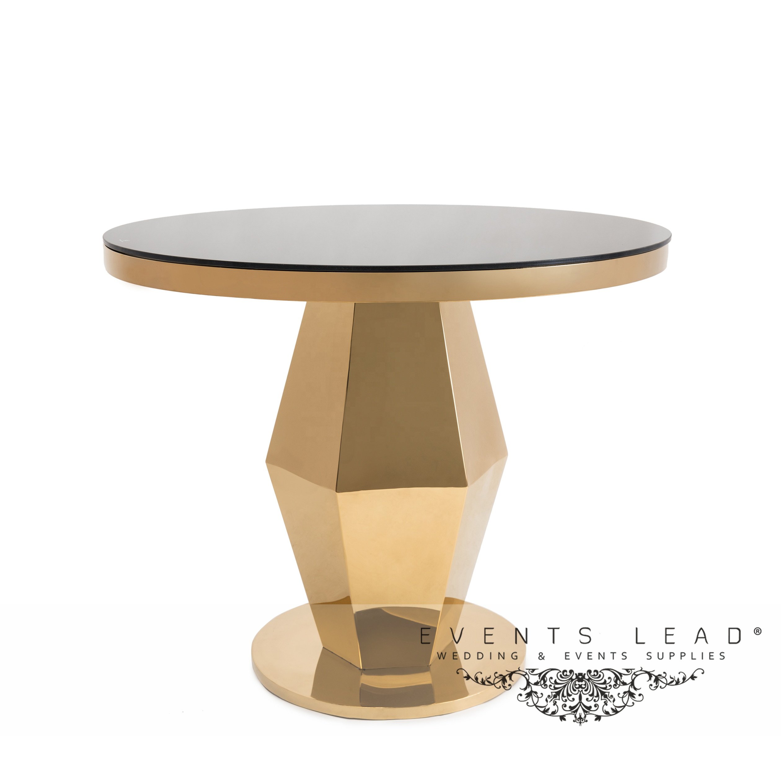 Selling New Model Gold Stainless Steel Wedding Cake Table Stand