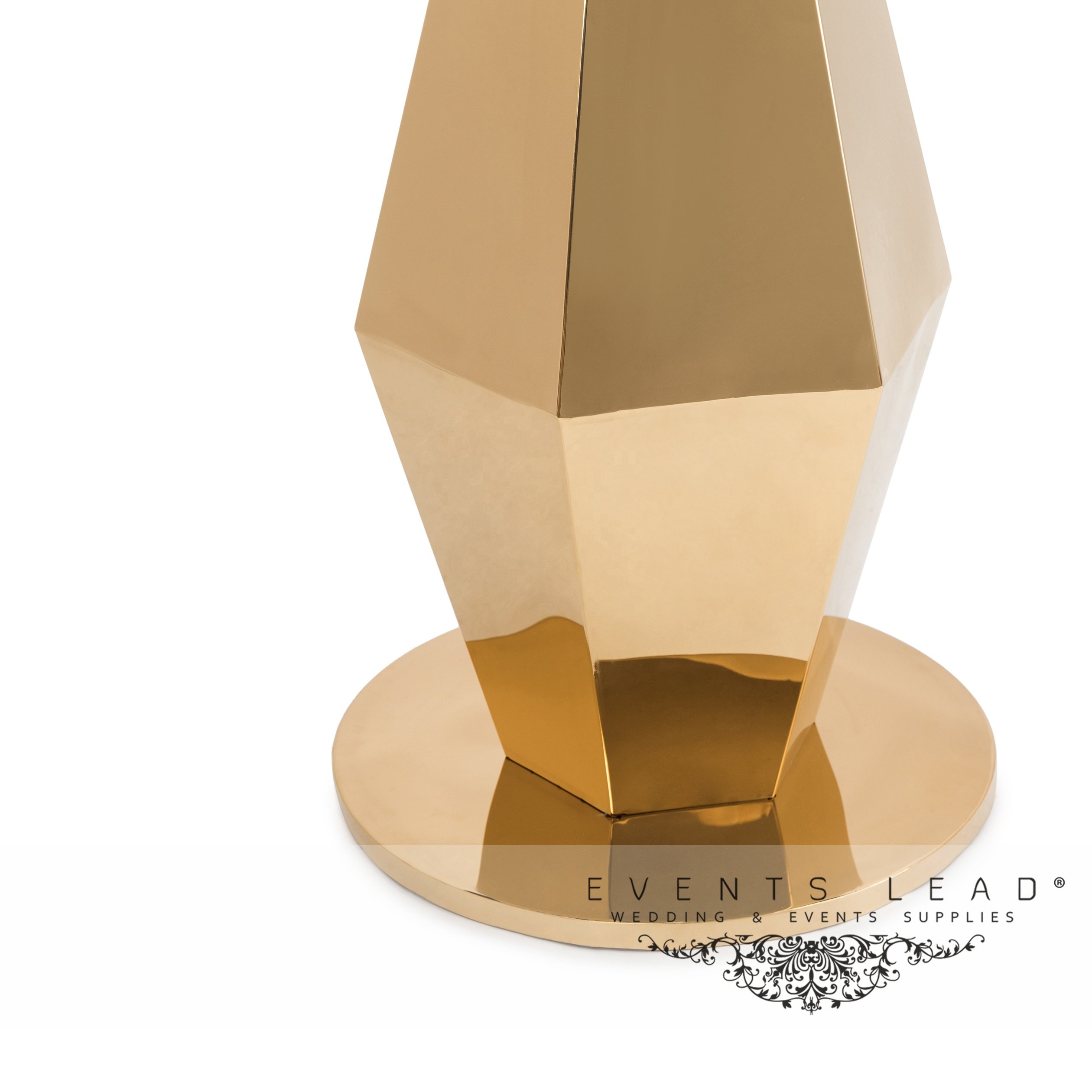 Selling New Model Gold Stainless Steel Wedding Cake Table Stand