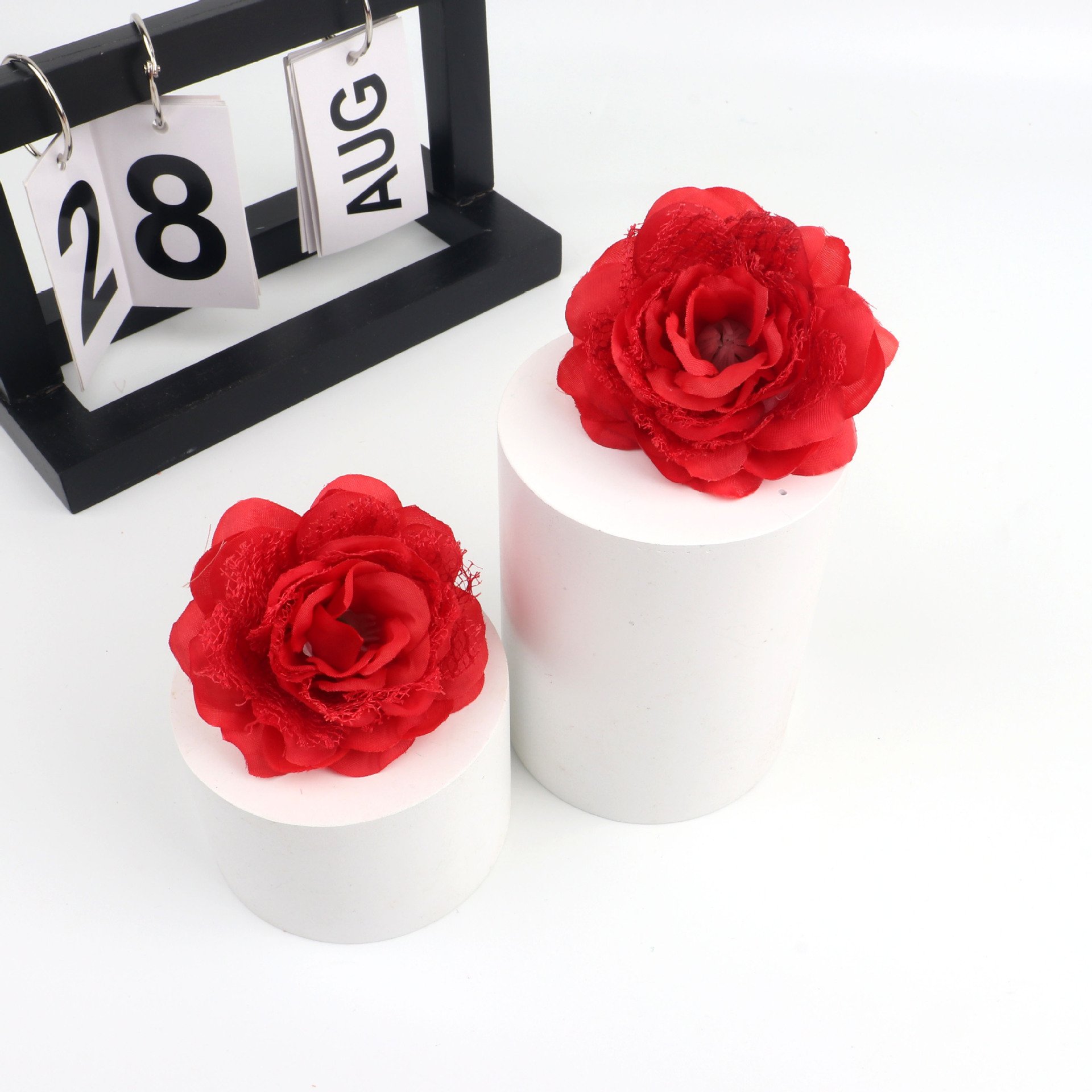 Wholesale Simulation 7cm Curled Rose Flower Head DIY Colorful Artificial Flower Cake Accessories Home Wedding Party Decoration