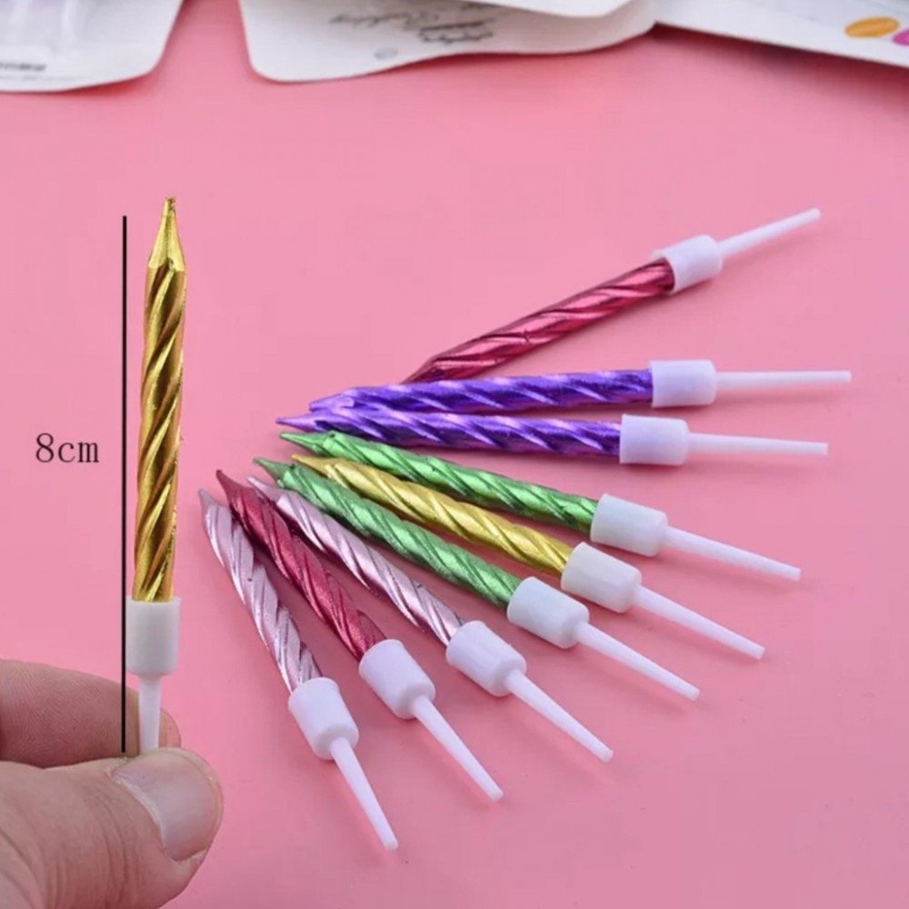 DIY thread cake baking colorful 5 pcs candles for birthday party Decoration