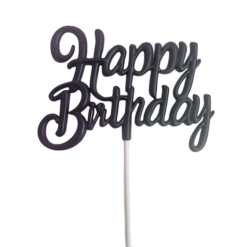 cake decorating supplies Hot Pink Feliz Cumpleanos Cake Topper Plastic 3d Double Sided Happy Birthday Sign For Cake With BowIdea