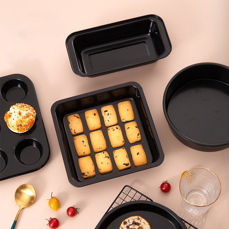 5-Piece Non Stick Bakeware Set Baking Set- with Muffin Tray, Oven Tray, Cake Pan, Loaf Pan & Spring Form Cake Tin