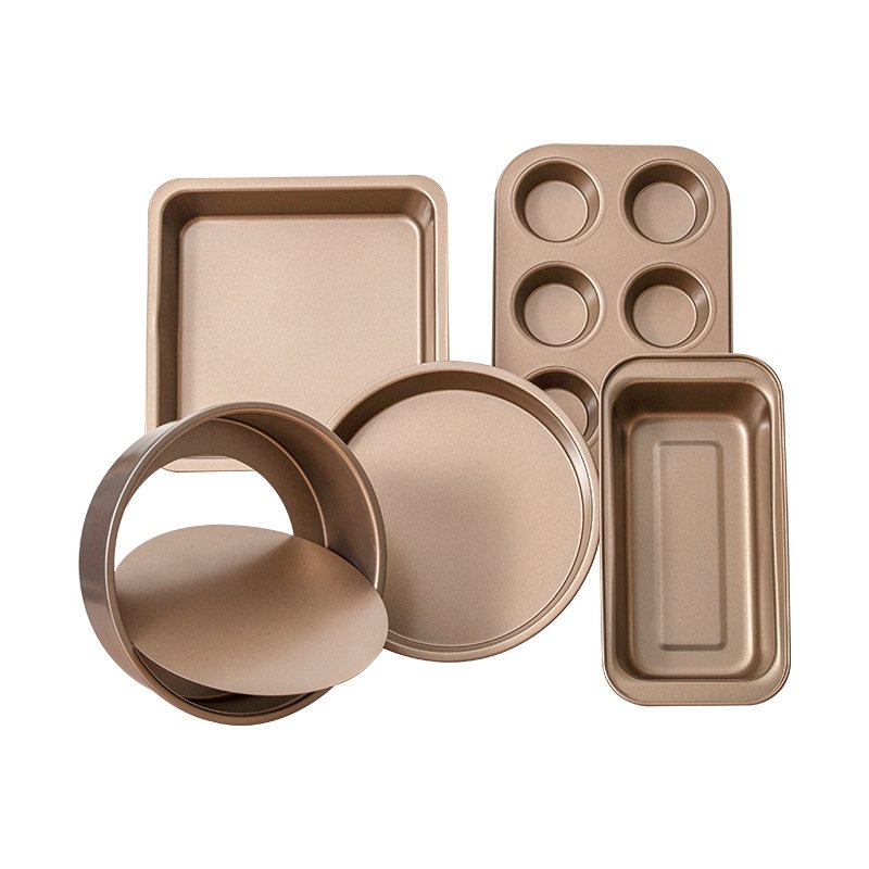 5-Piece Non Stick Bakeware Set Baking Set- with Muffin Tray, Oven Tray, Cake Pan, Loaf Pan & Spring Form Cake Tin