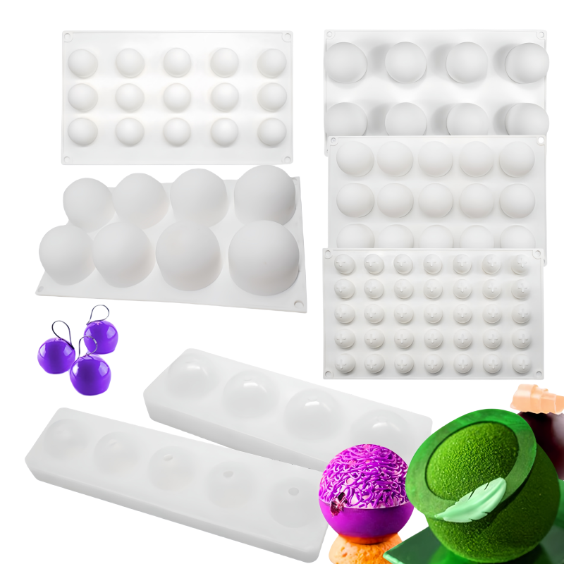 Wholesale 3D Silicone Mold Cake DIY Ball Mousse Chocolate Baking Decoration Handmade Soap Mold Ice Cream Ball Plaster Food Use