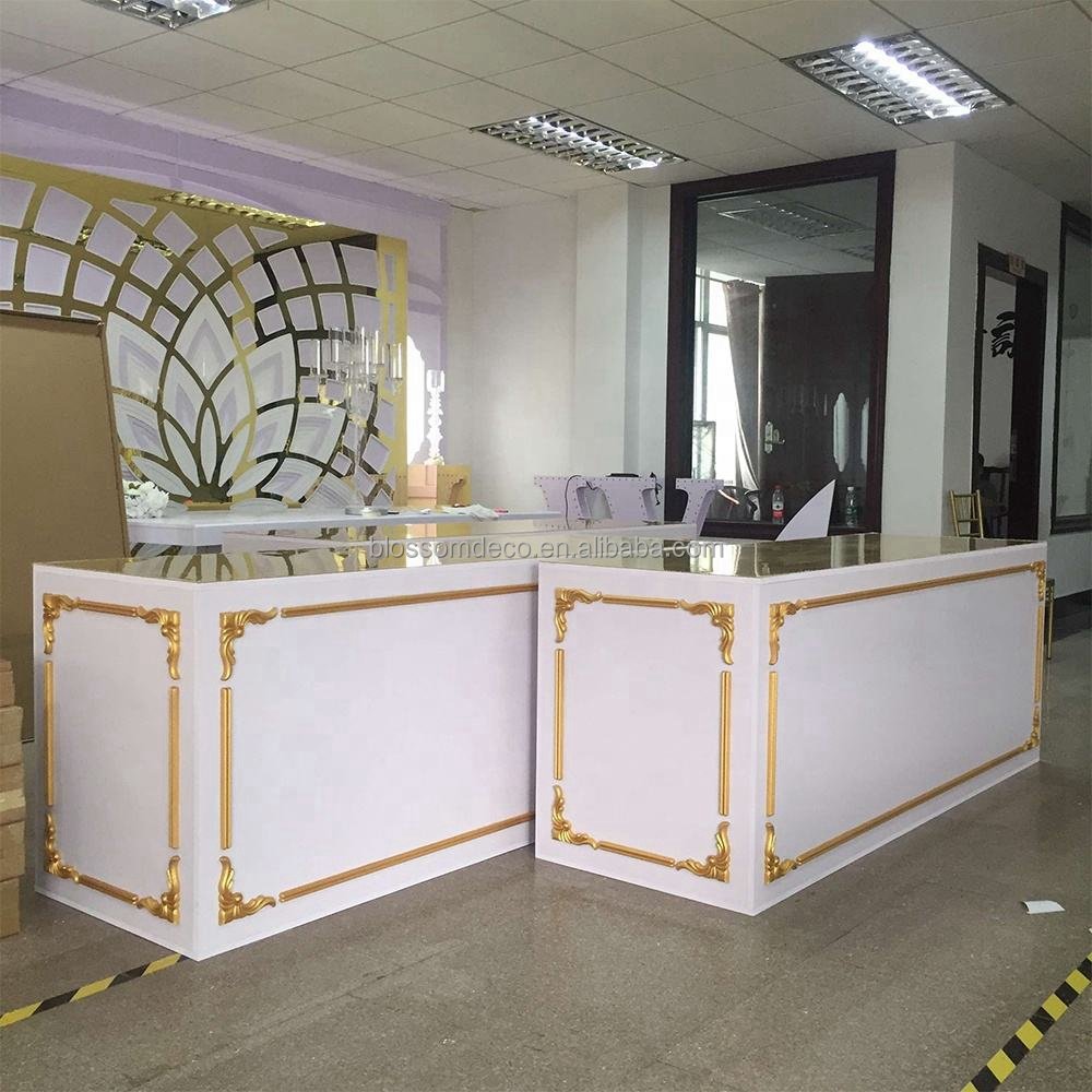 White glossy bridal table Hot Selling Pvc Wedding Table For Event Party