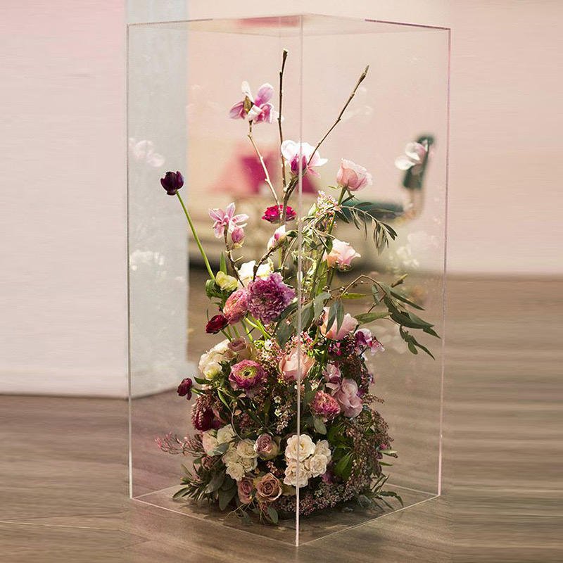 Clear Acrylic Showing Pedestal Lucite Floorstanding Display Plinth