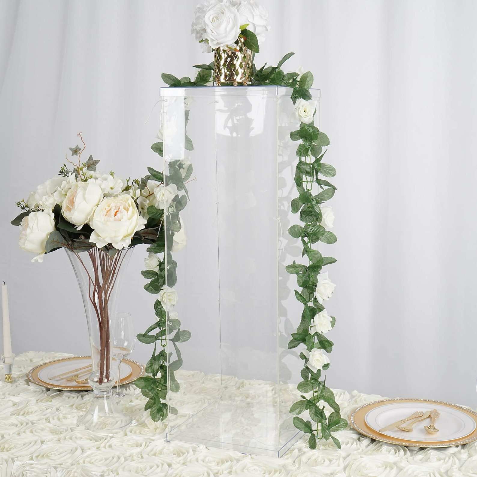 Clear Acrylic Showing Pedestal Lucite Floorstanding Display Plinth