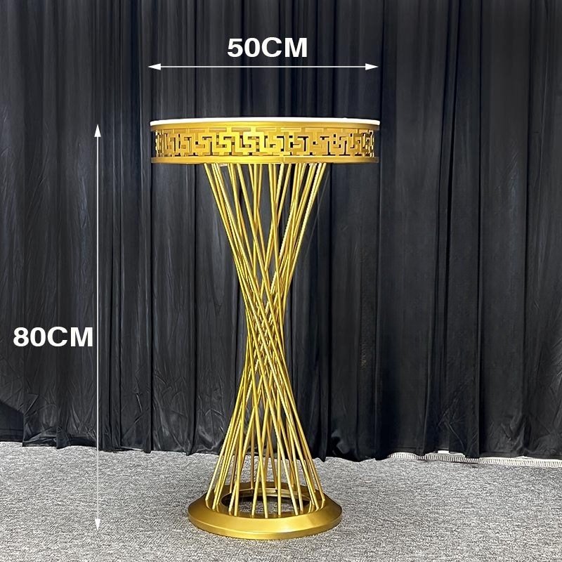 Dessert desk wedding hotel party disassembly golden cake table flower rack wedding decoration props decoration supplies