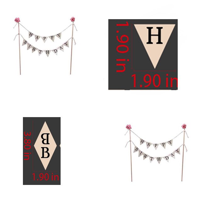 Paper banner banner happy birthday cake top hat birthday baby shower party cake top banner decoration