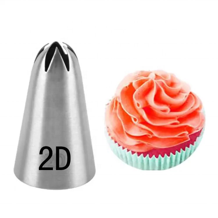 Popular Sale Wilton Stainless Steel 1M / 2D / 2F Nozzle Icing Piping Tips Cake Decorating Nozzles