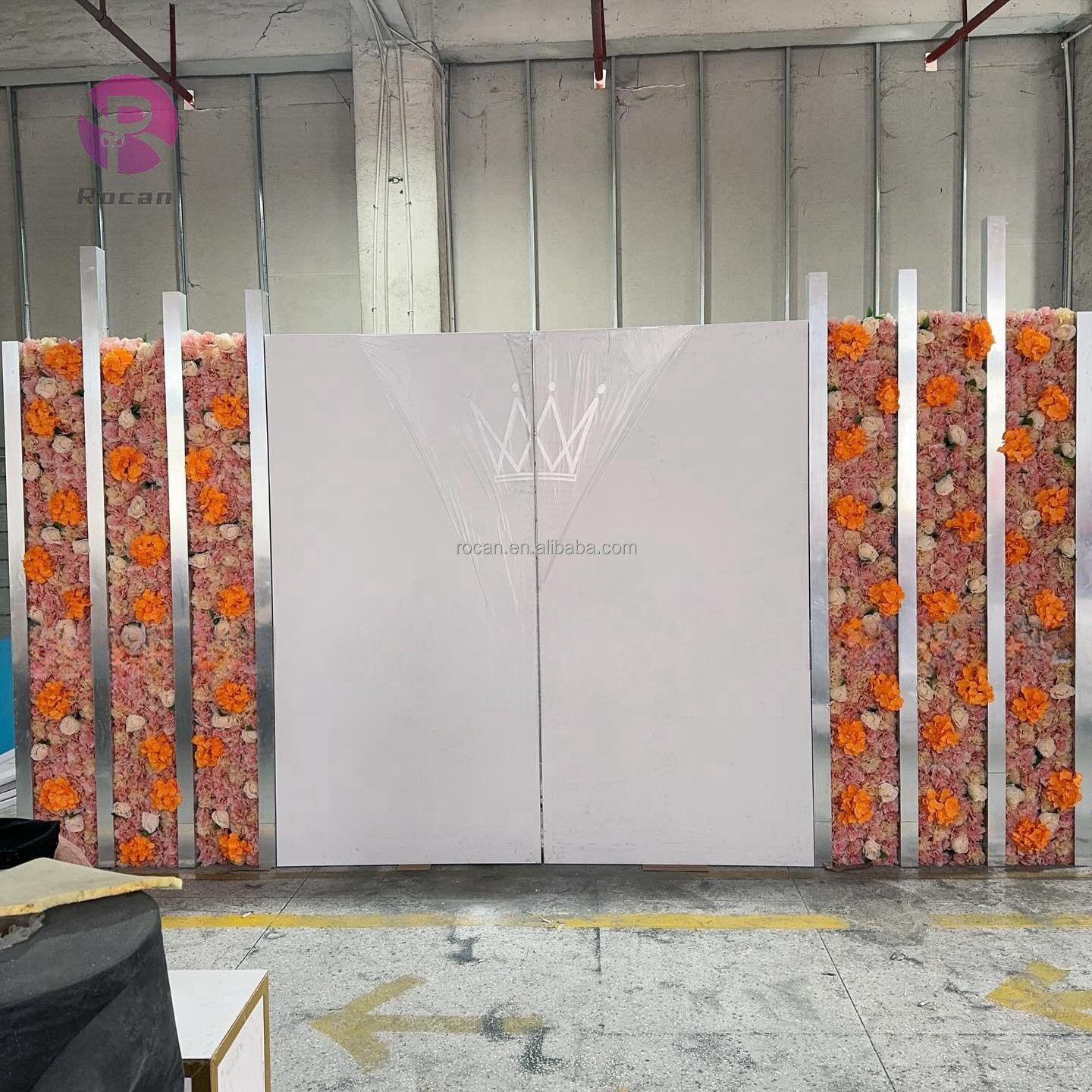 Wedding Stage Arch Panel Stand Royal White carving Backdrop for Events Party Ceremony Stage Decoration