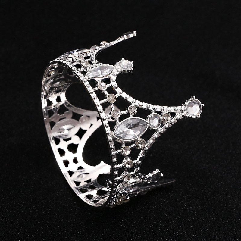 New Rhinestone Crown Cake Topper Party Supplies for Women Kids Bouquet Birthday Cake Decorations Alloy Crown