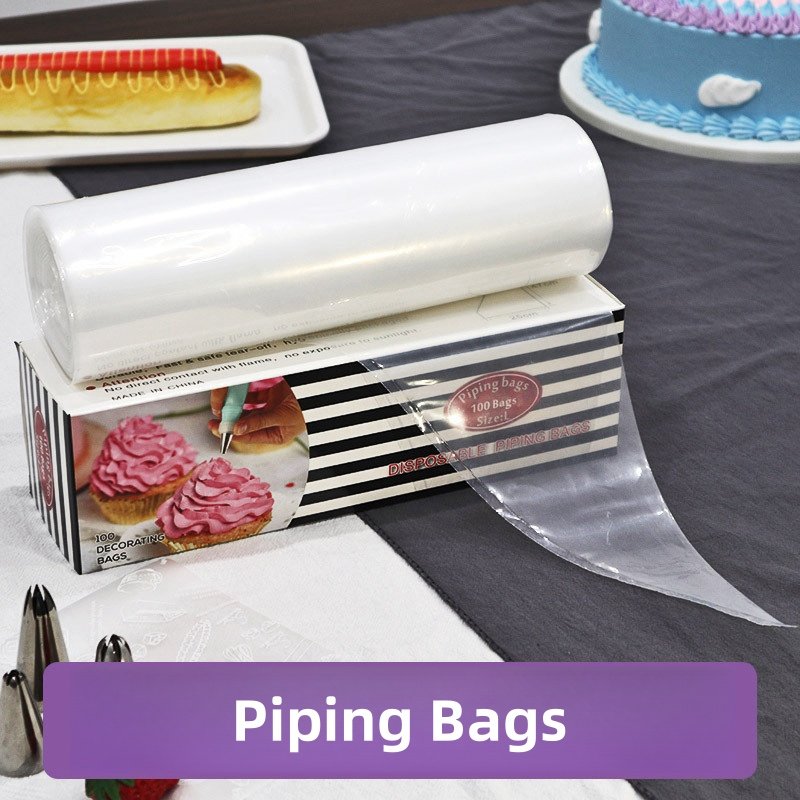 Hot Selling Pastry Piping Bags / Disposable Cake Tools Cake Pastry Bag Accessories Cream Decoration Color Box Transparent