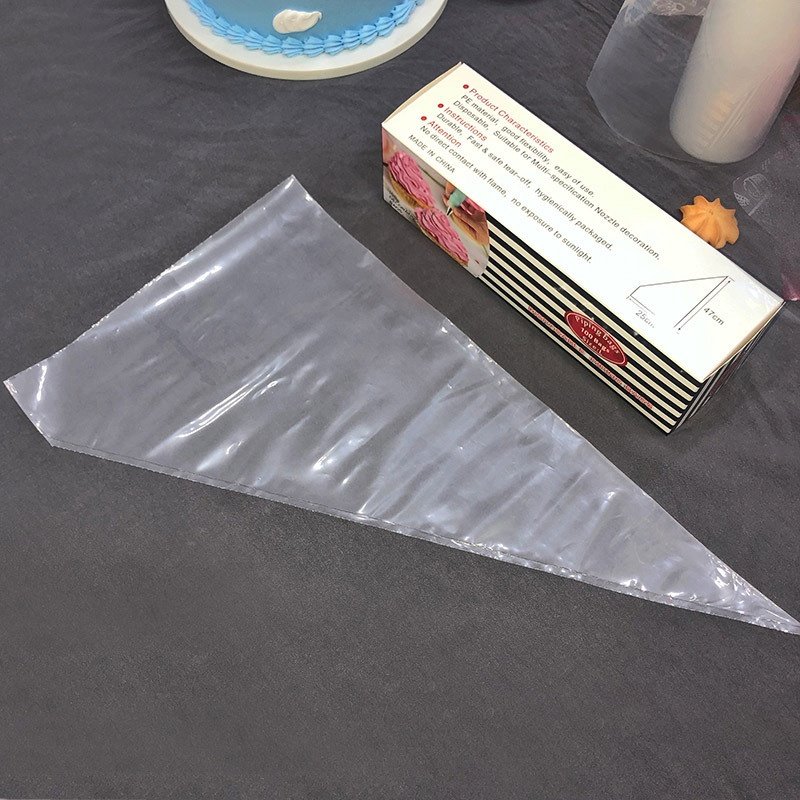 Hot Selling Pastry Piping Bags / Disposable Cake Tools Cake Pastry Bag Accessories Cream Decoration Color Box Transparent